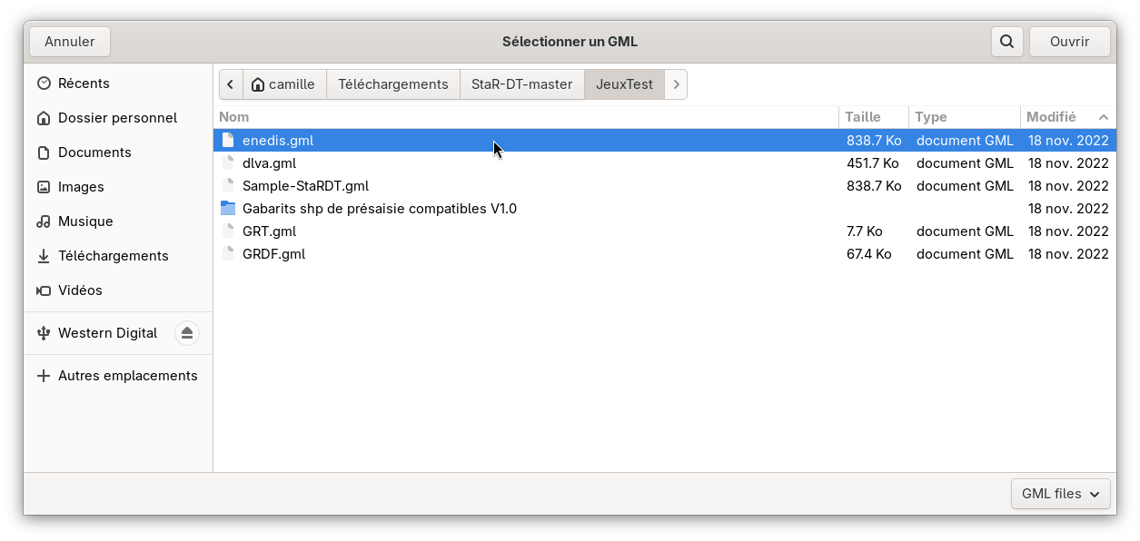 Parcourir pour chercher le GML